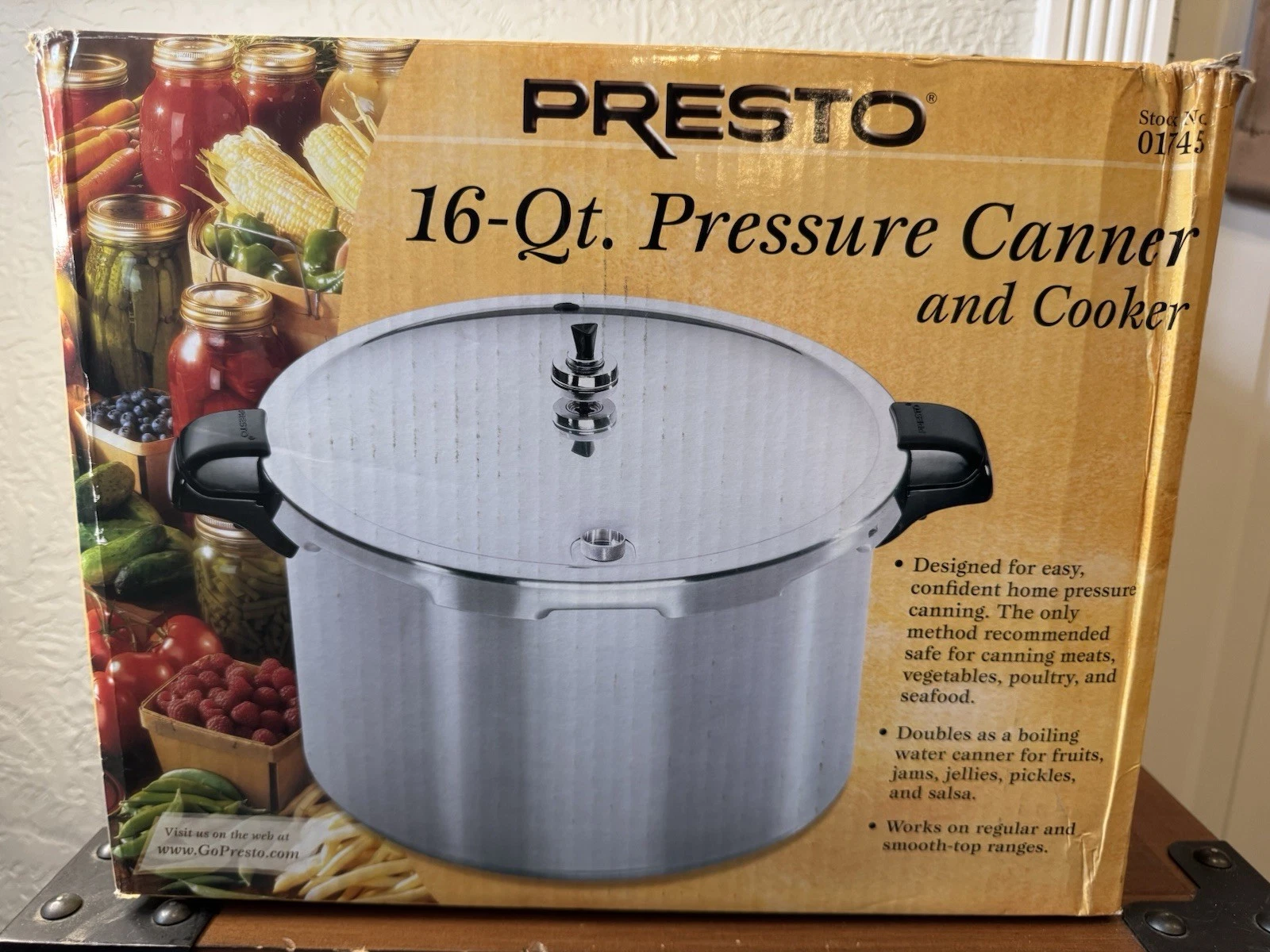 New Presto 16 QT Pressure Canner Cooker 01745 New Open Box ***** See Pictures
