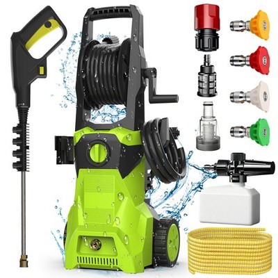 5000PSI Electric Pressure Washer, 52.5 FT 3.2GPM Pressure Cleaner with 4 Nozzles