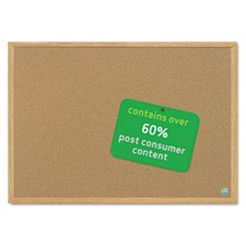 Bi-Silque SB1420001233 Cork Board 48x72 Wood Frame Oak