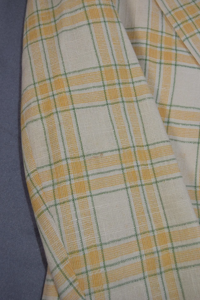 Винтажный Leisure костюм куртка мужская 40 L желтый клетку Lord Taylor Blazer рокабилли - Изображение 4 из 4