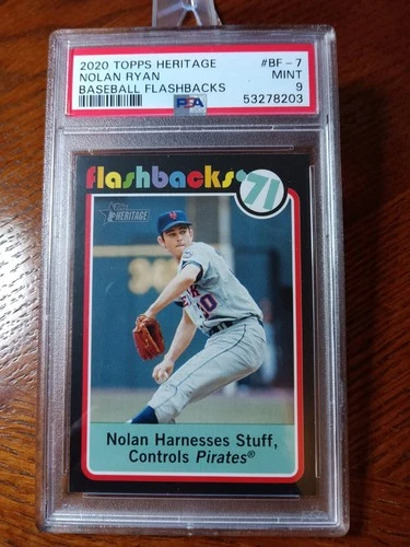 2020 Heritage BB Flashbacks #BF7 NOLAN RYAN METS HOF PSA 9