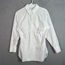 Gap Maternity Womens Size Small White Button-Up Shirt Cotton