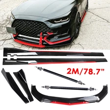 For Hyundai Velos Front Bumper Lip Splitter Spoiler Glossy Black Red Body Kits