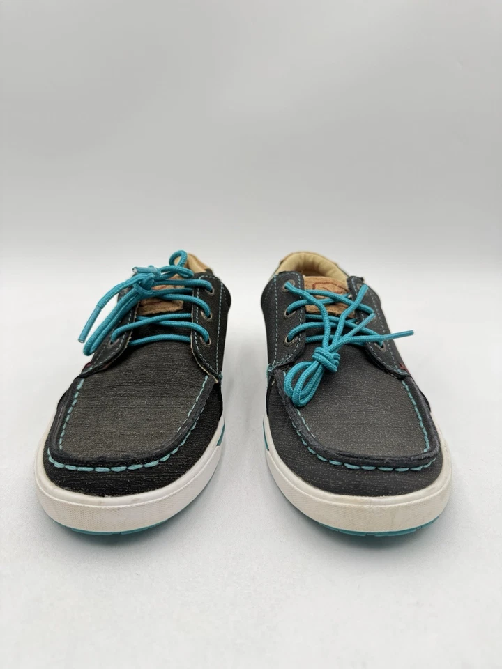 Twisted X KICKS Black Rubberized Lace Up Moc Toe Casual Shoes Women’s Size 6M - Image 2 of 4