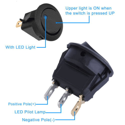 40PCS ROCKER SWITCH Toggle 12V Led Light Car Auto Boat Round ON/OFF SPST 20 AMP - Bild 10 von 15