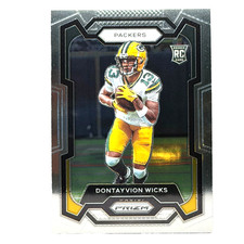 2023 Panini Prizm #333 Dontayvion Wicks Rookie Card RC Green Bay Packers. rookie card picture