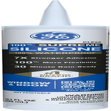 Supreme Silicone Caulk for Window  Door, Clear, 10 Fl Oz Cartrid, 1 Pack - 100 