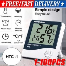 Thermometer Indoor Digital LCD Hygrometer Temperature Humidity Meter Alarm Clock