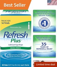 Superior Relief with Plus Lubricant Eye Drops - Ideal for Dry, Irritated Eyes