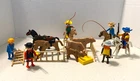 Lot 15 VTG Playmobil Western Figures Cowboys Horses Cattle & Accessories