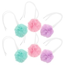 6 Pcs Pom Poms For Roller Skates With Bells Colorful Shoe Charms Decoration