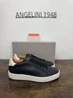 Santoni sneaker blue leather luxury shoe Santoni men 42.5
