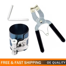 Piston Install Tool with Wrench 2-1/8" to 7" Piston Ring Compressor Professional