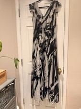 Religion Black & White Abstract Maxi Dress – Size S **please read Description**