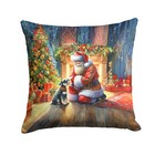 Schnauzer and Santa Claus Fabric Decorative Pillow Dac4153Pw1414