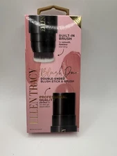 Ellen Tracy Blush duo Double -Ended Blust stick & Brush Pink