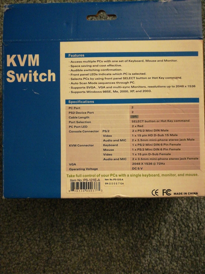 PS-121E-A KVM Switch - Image 2 of 2