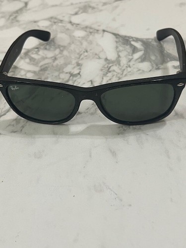 Authentic Rayban RB2132 622 Black Wayfarer Rubber Sunglasses 58mm -Free Shipping