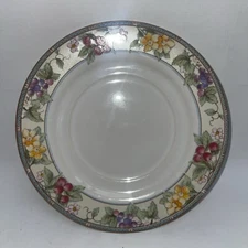 Blossom Chop Plate Missono Stoneware #4950 Floral Flower Round Vintage