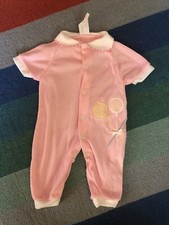Vintage Pink One Piece Pajamas Pink With Balloons Newborn