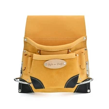 Style n Craft  93823 - 8 Pocket Nail & Tool Pouch in Top Grain Leather