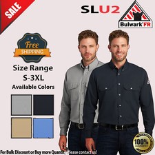 Bulwark Mens Long Sleeve EXCEL FR ComforTouch Dress Uniform Shirt SLU2