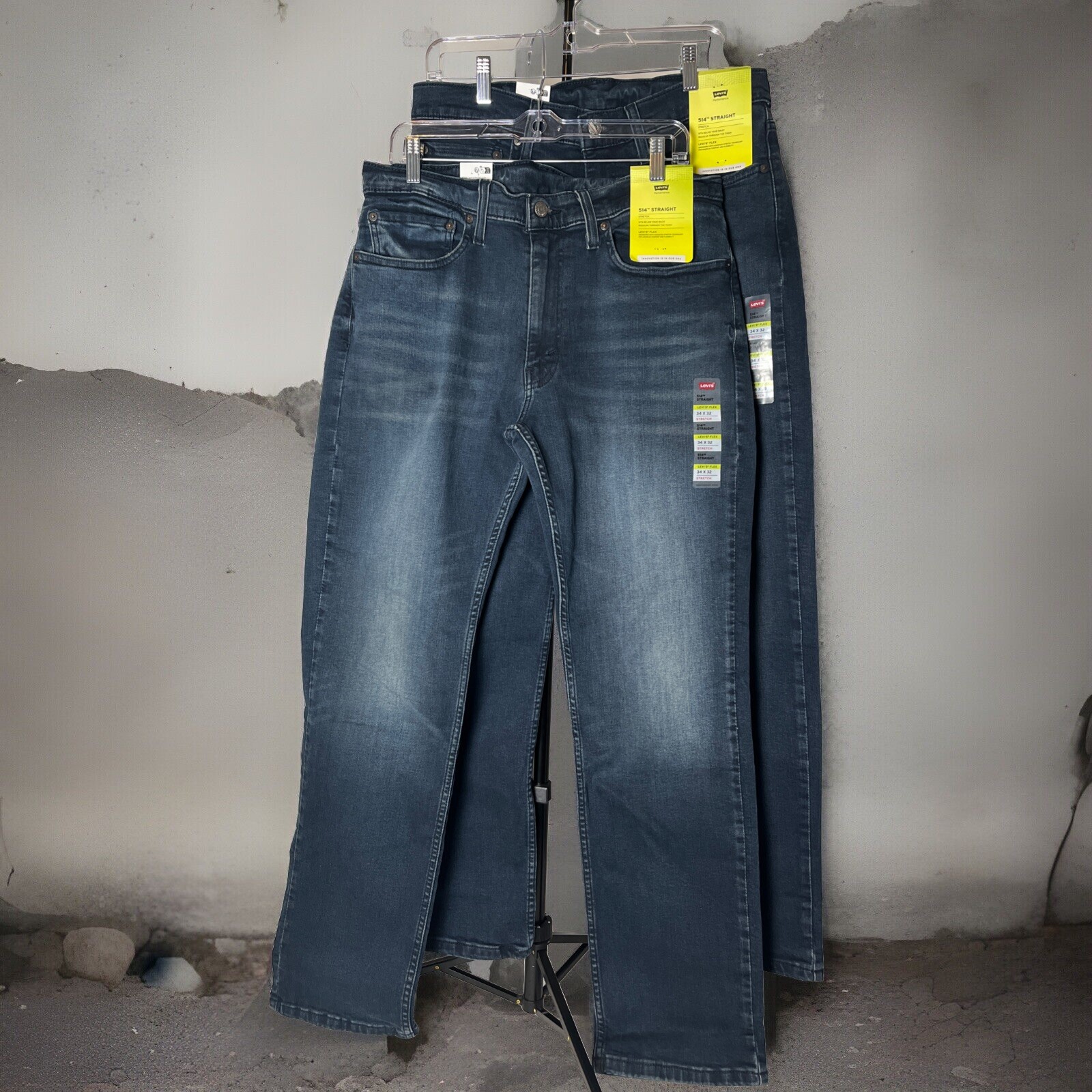 NWT All Tags Attached  514 Straight Stretch Flex Jeans 34x32 Retail $69.50