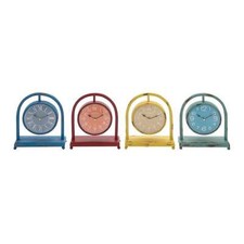 Woodland Imports The Unique Metal Desk Clock 4 Assorted - 92211