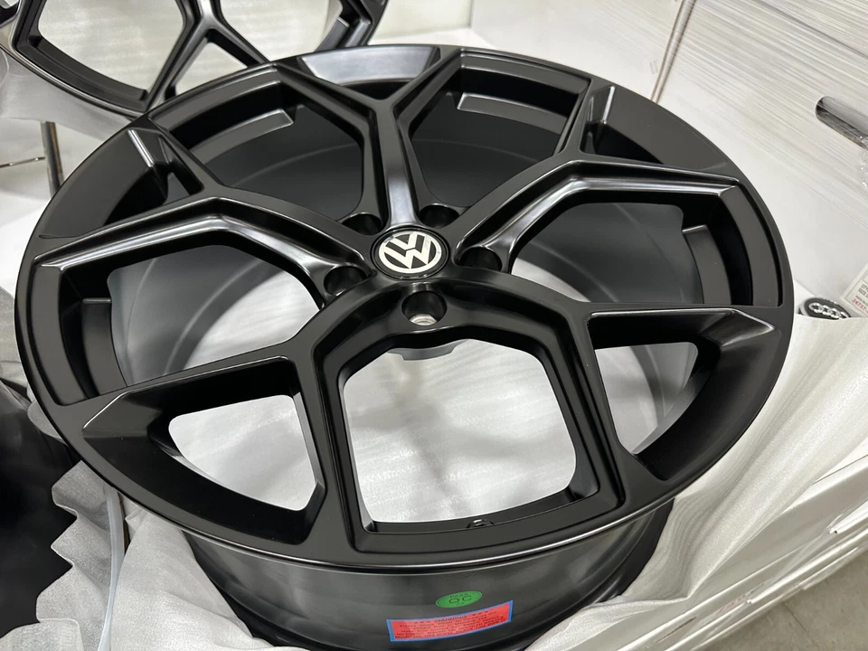 4 NEW 19" VW Black Wheels Rims 5x112 ET32 Fits: Volkswagen Atlas Tiguan Arteon - Image 3 of 4