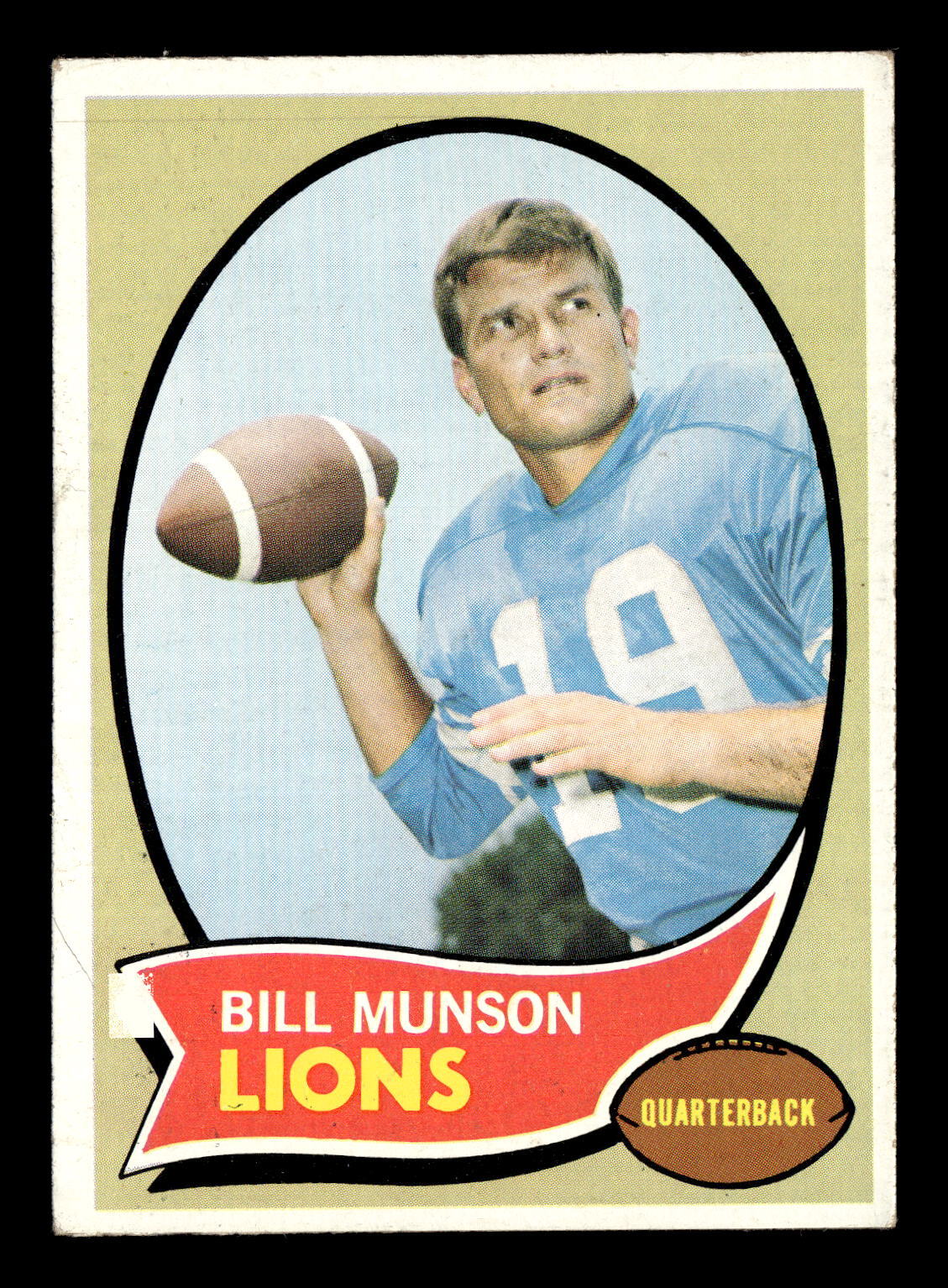 Bill Munson 1970 Topps #221 Detroit Lions Ex