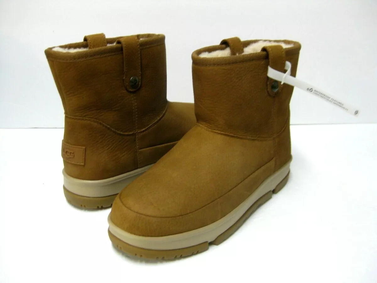 Ugg classic mini chestnut waterproof best sale leather