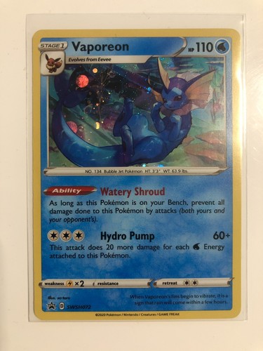 Pokemon Aquana SWSH072 Blackstar Holo Promo Englisch Near Mint Farbenschock - Bild 1 von 4