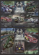 STA924 Guinea-Bissau 2013 MNH 2 Sheets High CV Sports Auto Racing Cars