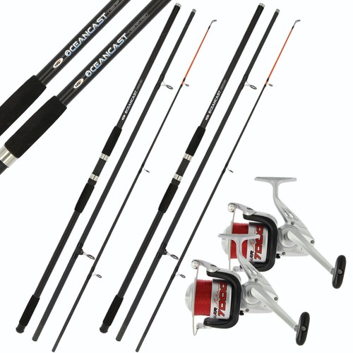 SEA FISHING SET UP 2 x 14ft RODS BEACHCASTER 2 x SEA FISHING REELS eBay