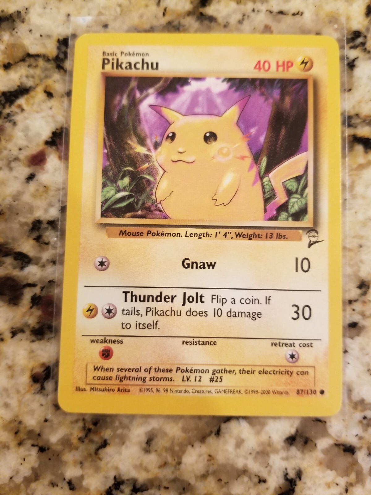 Pokémon Card Pikachu 87/130 Base Set 2 NM