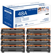 8 Pack CF248A 48A Black Toner For HP LaserJet Pro MFP M15a M15w M28w M29a M29w