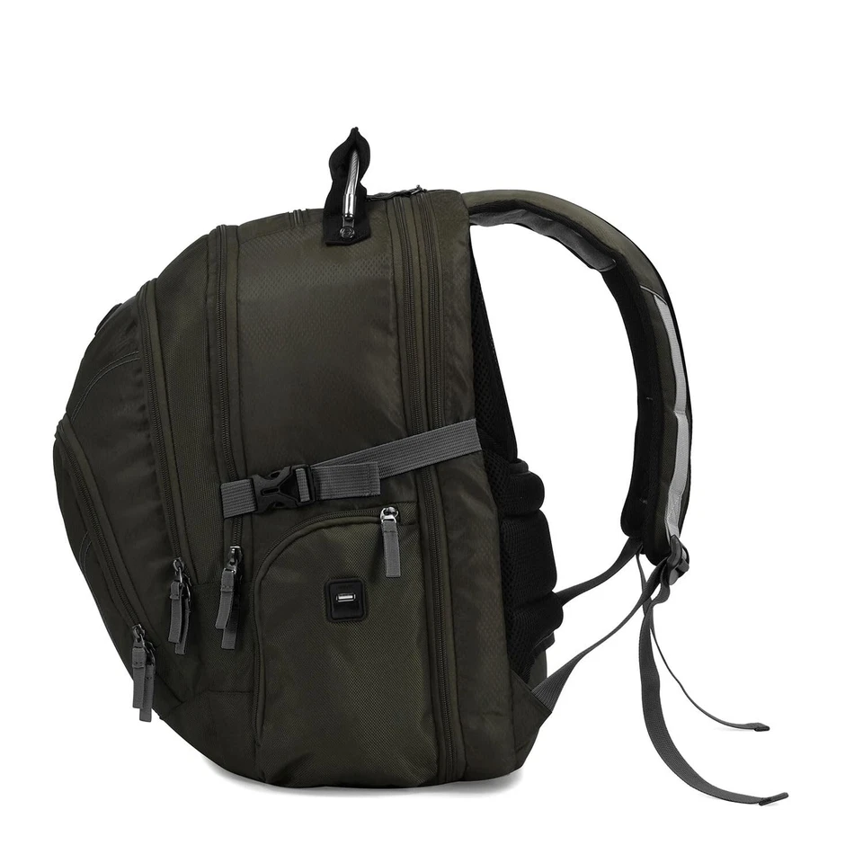 Mochila de equipaje Traveler's Choice Hollin's Trek de 19 pulgadas, verde oliva Foto 3 de 4