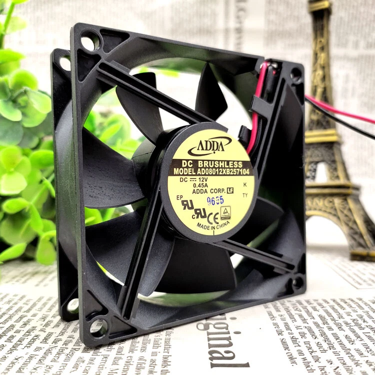 1pc ADDA AD08012XB257104 12V 0.45A 8025 8Cm chassis cooling fan - Image 3 of 4