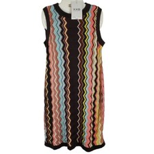 Missoni for Target Collection Brown Chevron Striped Mini Dress Size Medium New