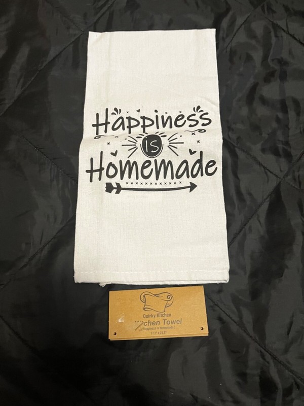 Kitchen Towel happiness is Homemade 17.7" x 25.6" New