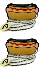 Nila Anthony Hotdog Sandwich Cross Body Metal Chain Strap Bag Black Lot Of 2