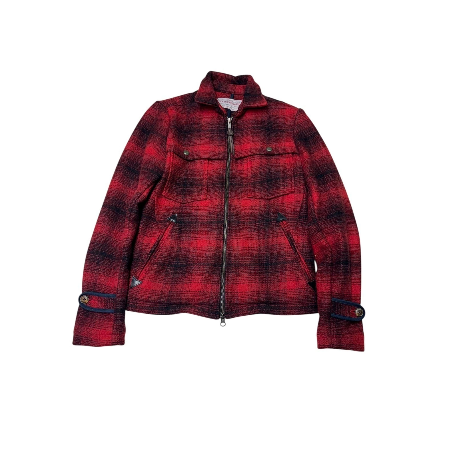 Guideboat Co. Women's New England Traveler Coat Jacket Wool Buffalo Plaid size S