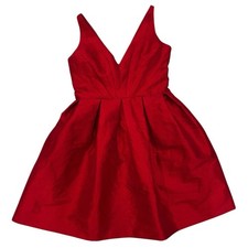 Z Spoke by Zac Posen Red Sleeveless V Neck Fit & Flare Cocktail Dress Size 8