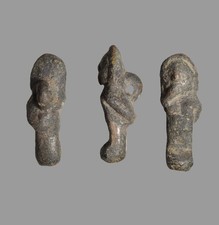 Ancient Near Eastern Bronze Baal Haddad Pendant Storm God Amulet c 1200–800BC