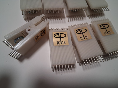 Pair of AP Products TC 16 Integrated Circuit DIP Test Clip