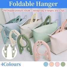 Portable Travel Hangers 15 Pack Foldable Plastic Suit Clothes Coat Hangers Space