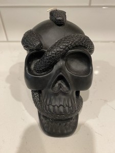 Skull Snake Candle