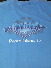 Third Coast Beach Co Tshirt Padre Island Texas Mens 2XL Blue 2008