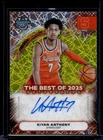 2026 Bowman University Best Kiyan Anthony Yellow Autograph /75 #BA-KA