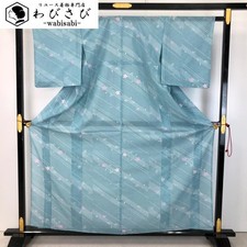 Summer kimono small pattern diagonal cherry blossom petal pattern light